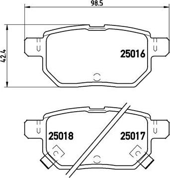 Brembo P 83 133 - Bremžu uzliku kompl., Disku bremzes adetalas.lv