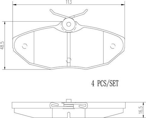 Brembo P36015N - Bremžu uzliku kompl., Disku bremzes adetalas.lv