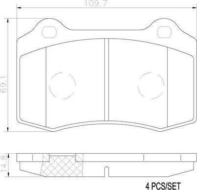 Brembo P36020N - Bremžu uzliku kompl., Disku bremzes adetalas.lv