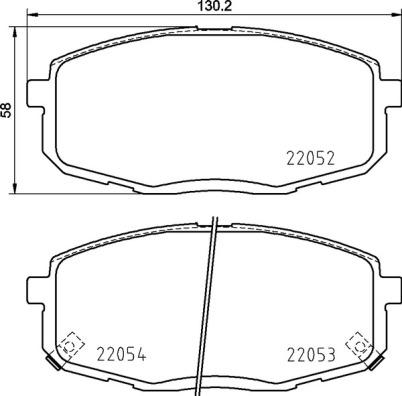 Brembo P 30 099 - Bremžu uzliku kompl., Disku bremzes adetalas.lv