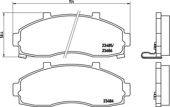 Brembo P 30 044 - Bremžu uzliku kompl., Disku bremzes adetalas.lv