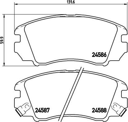 Brembo P 30 043 - Bremžu uzliku kompl., Disku bremzes adetalas.lv