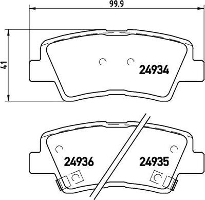 Brembo P 30 047 - Bremžu uzliku kompl., Disku bremzes adetalas.lv