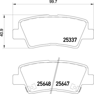 Brembo P 30 054 - Bremžu uzliku kompl., Disku bremzes adetalas.lv