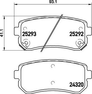 Brembo P 30 051X - Bremžu uzliku kompl., Disku bremzes adetalas.lv