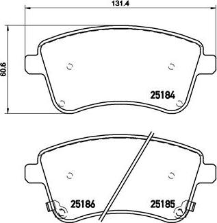 Brembo P 30 064 - Bremžu uzliku kompl., Disku bremzes adetalas.lv