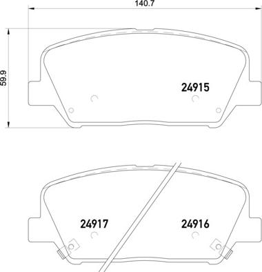 Brembo P 30 065 - Bremžu uzliku kompl., Disku bremzes adetalas.lv