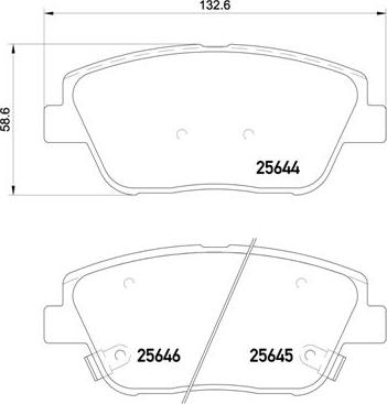 Brembo P 30 066 - Bremžu uzliku kompl., Disku bremzes adetalas.lv