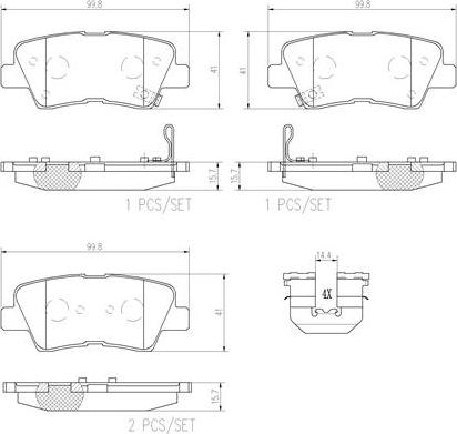 Brembo P30067N - Bremžu uzliku kompl., Disku bremzes adetalas.lv