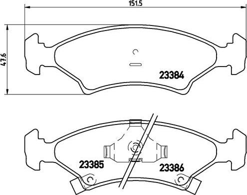 Brembo P 30 009 - Bremžu uzliku kompl., Disku bremzes adetalas.lv