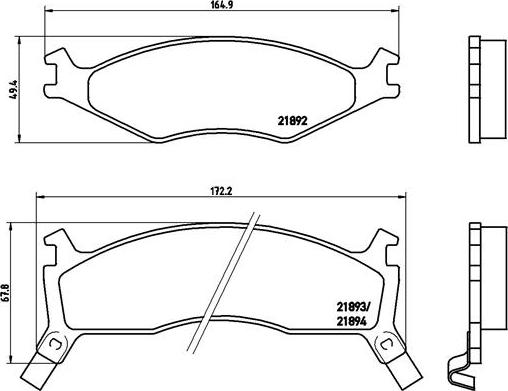 Brembo P 30 006 - Bremžu uzliku kompl., Disku bremzes adetalas.lv