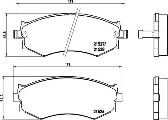 Brembo P 30 002 - Bremžu uzliku kompl., Disku bremzes adetalas.lv