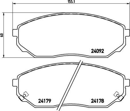 Brembo P 30 019 - Bremžu uzliku kompl., Disku bremzes adetalas.lv