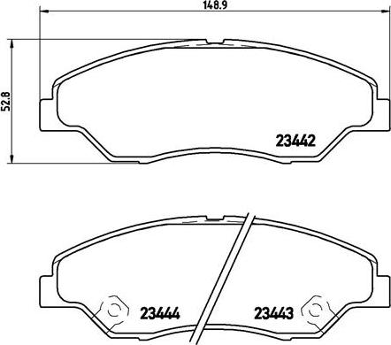 Brembo P 30 015 - Bremžu uzliku kompl., Disku bremzes adetalas.lv