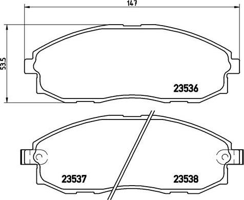 Brembo P30010N - Bremžu uzliku kompl., Disku bremzes adetalas.lv