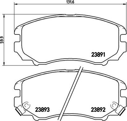 Brembo P 30 018X - Bremžu uzliku kompl., Disku bremzes adetalas.lv