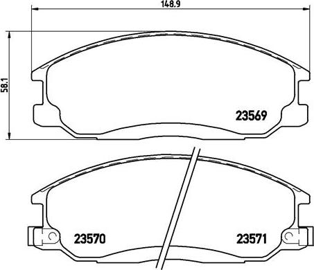 Brembo P 30 013 - Bremžu uzliku kompl., Disku bremzes adetalas.lv