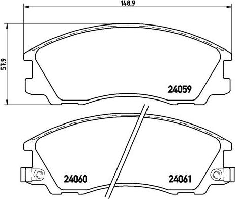 Brembo P 30 017 - Bremžu uzliku kompl., Disku bremzes adetalas.lv