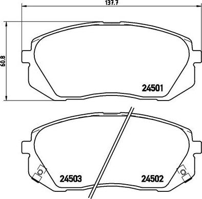 Brembo P 30 039 - Bremžu uzliku kompl., Disku bremzes adetalas.lv