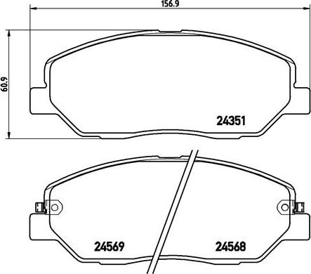 Brembo P 30 036 - Bremžu uzliku kompl., Disku bremzes adetalas.lv