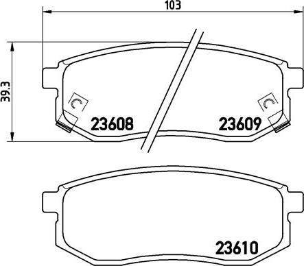 Brembo P 30 030 - Bremžu uzliku kompl., Disku bremzes adetalas.lv