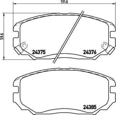 Brembo P 30 038 - Bremžu uzliku kompl., Disku bremzes adetalas.lv