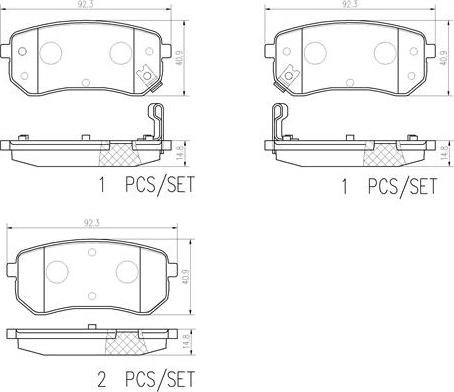 Brembo P30033N - Bremžu uzliku kompl., Disku bremzes adetalas.lv