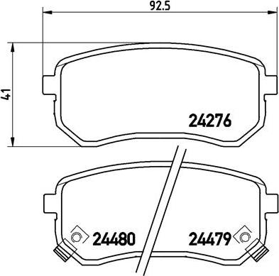 Brembo P 30 033 - Bremžu uzliku kompl., Disku bremzes adetalas.lv