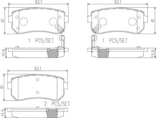 Brembo P30025N - Bremžu uzliku kompl., Disku bremzes adetalas.lv