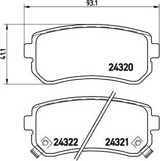 Brembo P 30 025 - Bremžu uzliku kompl., Disku bremzes adetalas.lv