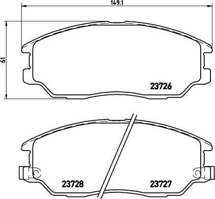 Brembo P 30 028 - Bremžu uzliku kompl., Disku bremzes adetalas.lv