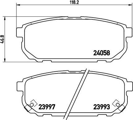 Brembo P 30 023 - Bremžu uzliku kompl., Disku bremzes adetalas.lv