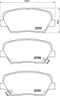 Brembo P 30 070 - Bremžu uzliku kompl., Disku bremzes adetalas.lv