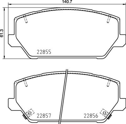 Brembo P 30 102 - Bremžu uzliku kompl., Disku bremzes adetalas.lv