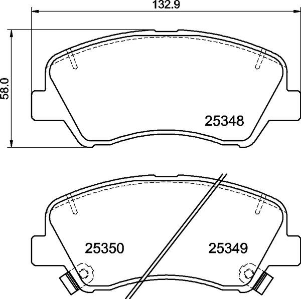 Brembo P 30 122 - Bremžu uzliku kompl., Disku bremzes adetalas.lv