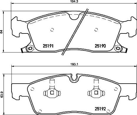 Brembo P 37 015 - Bremžu uzliku kompl., Disku bremzes adetalas.lv