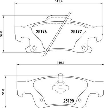 Brembo P 37 016 - Bremžu uzliku kompl., Disku bremzes adetalas.lv