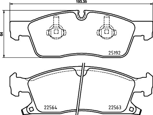 Brembo P37022N - Bremžu uzliku kompl., Disku bremzes adetalas.lv