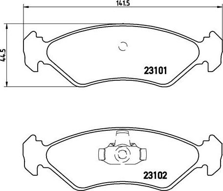 Brembo P 24 044 - Bremžu uzliku kompl., Disku bremzes adetalas.lv