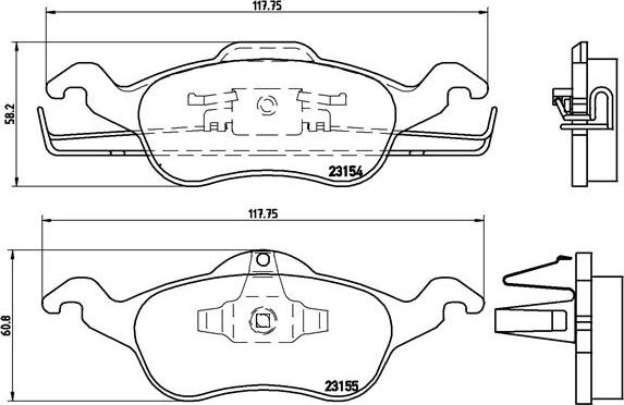 Brembo P 24 046 - Bremžu uzliku kompl., Disku bremzes adetalas.lv