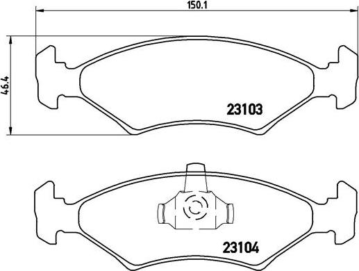 Brembo P 24 043 - Bremžu uzliku kompl., Disku bremzes adetalas.lv