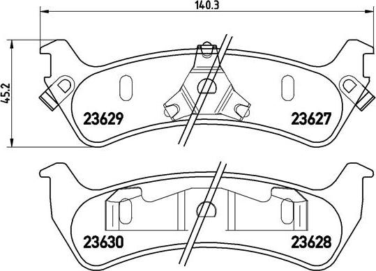 Brembo P 24 042 - Bremžu uzliku kompl., Disku bremzes adetalas.lv