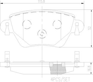 Brembo P24059N - Bremžu uzliku kompl., Disku bremzes adetalas.lv