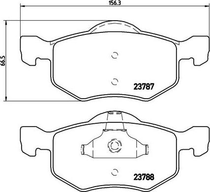 Brembo P 24 056 - Bremžu uzliku kompl., Disku bremzes adetalas.lv