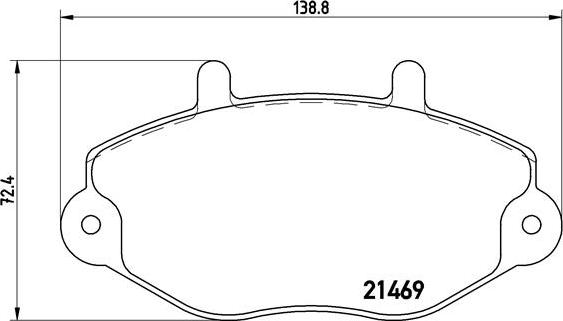 Brembo P 24 050 - Bremžu uzliku kompl., Disku bremzes adetalas.lv