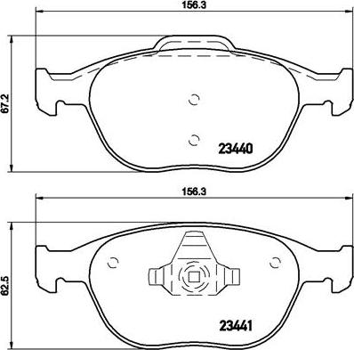 Brembo P 24 058 - Bremžu uzliku kompl., Disku bremzes adetalas.lv