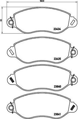 Brembo P 24 053 - Bremžu uzliku kompl., Disku bremzes adetalas.lv