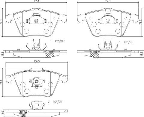 Brembo P24057N - Bremžu uzliku kompl., Disku bremzes adetalas.lv