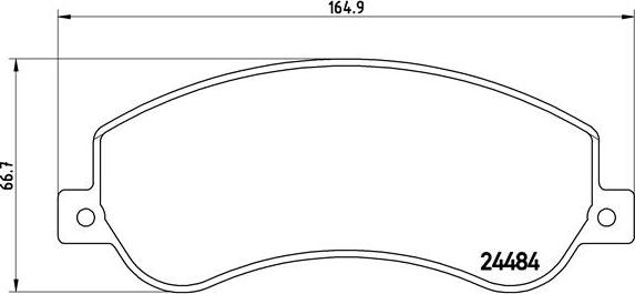 Brembo P 24 064 - Bremžu uzliku kompl., Disku bremzes adetalas.lv