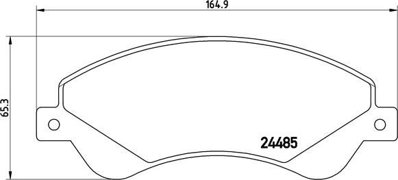 Brembo P 24 065 - Bremžu uzliku kompl., Disku bremzes adetalas.lv